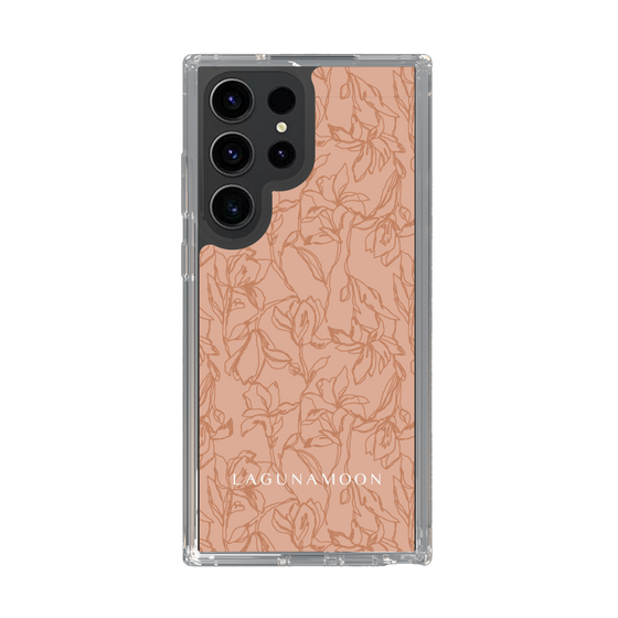 Slim Protection Case［ LAGUNAMOON - FlowerPattern - Orange ］