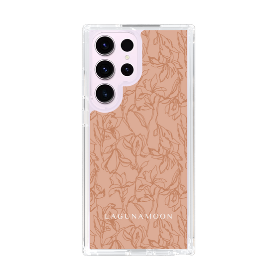 Slim Protection Case［ LAGUNAMOON - FlowerPattern - Orange ］