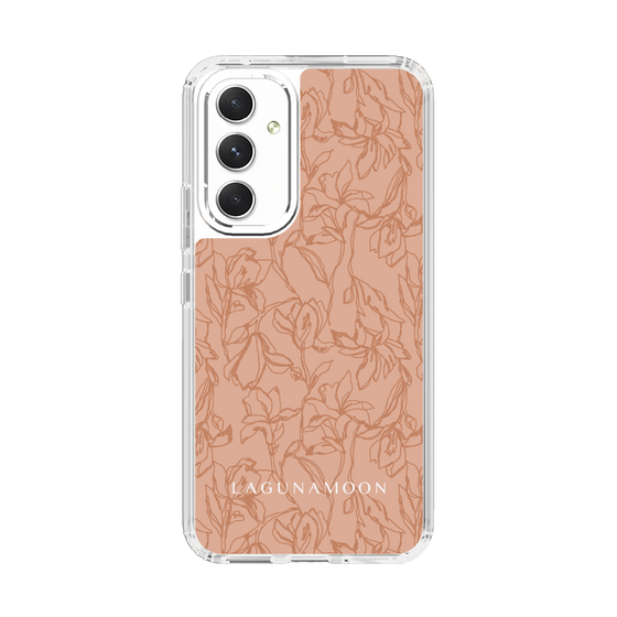 Slim Protection Case［ LAGUNAMOON - FlowerPattern - Orange ］
