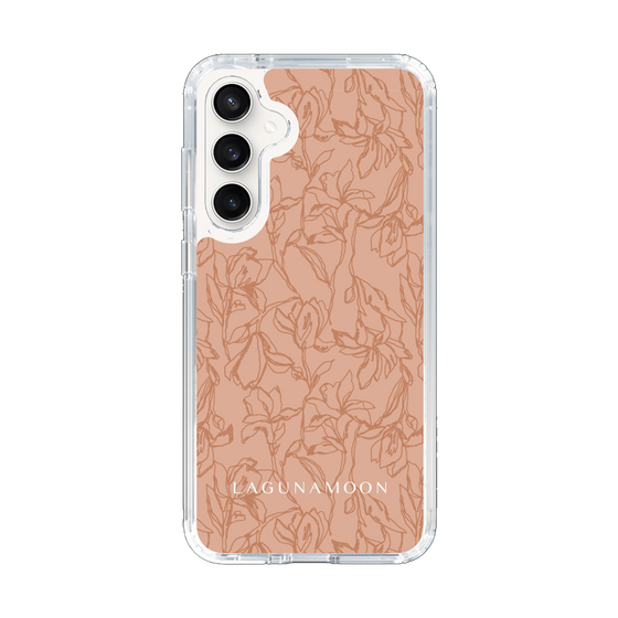 Slim Protection Case［ LAGUNAMOON - FlowerPattern - Orange ］