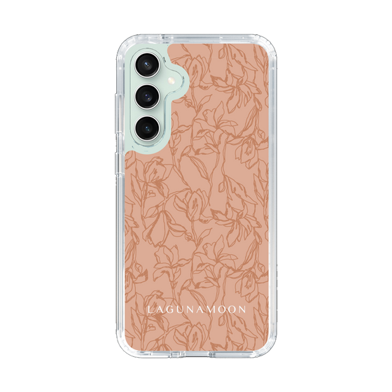 Slim Protection Case［ LAGUNAMOON - FlowerPattern - Orange ］