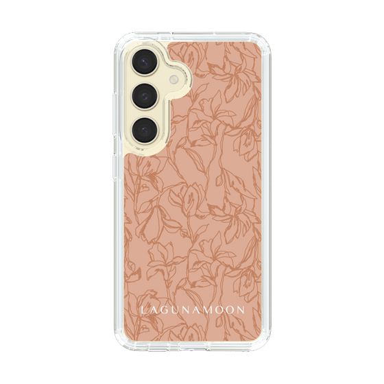 Slim Protection Case［ LAGUNAMOON - FlowerPattern - Orange ］