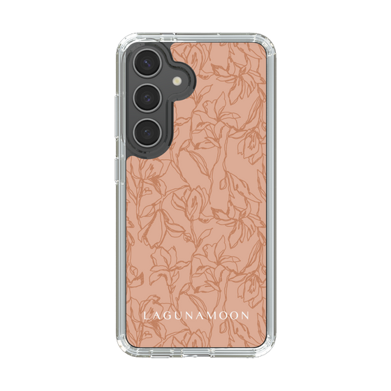 Slim Protection Case［ LAGUNAMOON - FlowerPattern - Orange ］