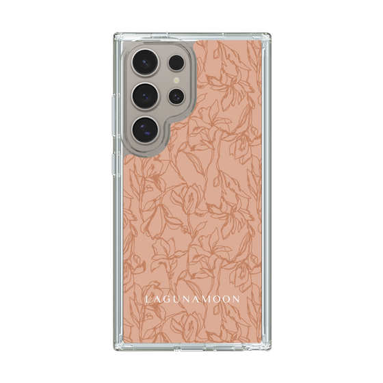 Slim Protection Case［ LAGUNAMOON - FlowerPattern - Orange ］
