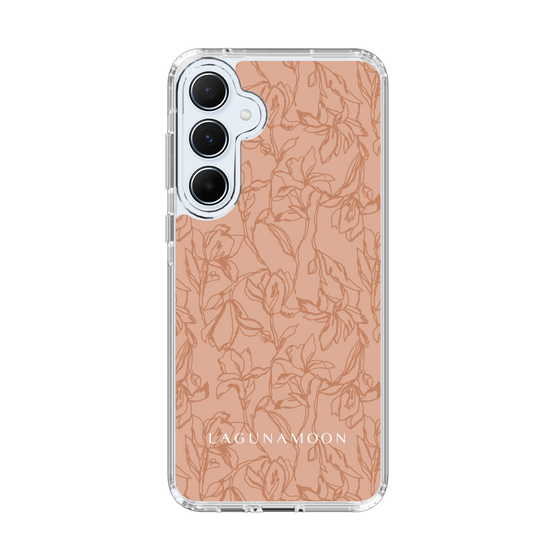 Slim Protection Case［ LAGUNAMOON - FlowerPattern - Orange ］