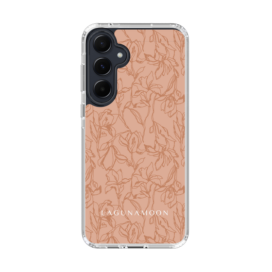 Slim Protection Case［ LAGUNAMOON - FlowerPattern - Orange ］