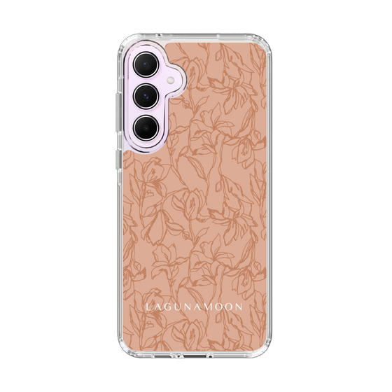 Slim Protection Case［ LAGUNAMOON - FlowerPattern - Orange ］