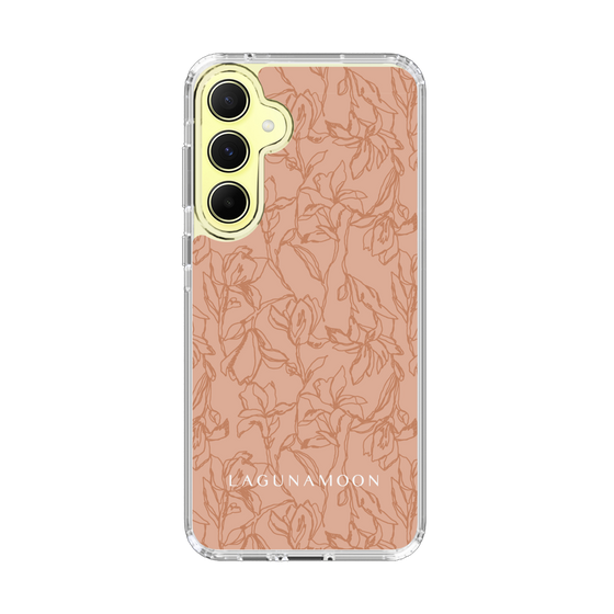 Slim Protection Case［ LAGUNAMOON - FlowerPattern - Orange ］