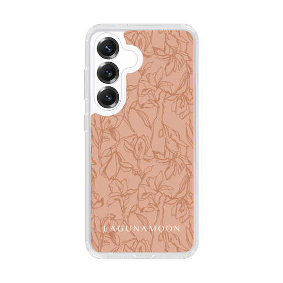 Slim Protection Case［ LAGUNAMOON - FlowerPattern - Orange ］