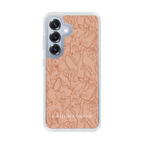 Slim Protection Case［ LAGUNAMOON - FlowerPattern - Orange ］