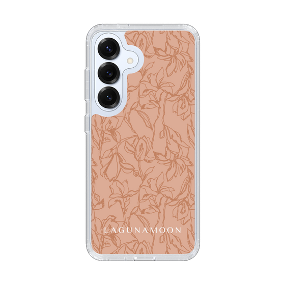 Slim Protection Case［ LAGUNAMOON - FlowerPattern - Orange ］