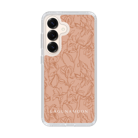 Slim Protection Case［ LAGUNAMOON - FlowerPattern - Orange ］