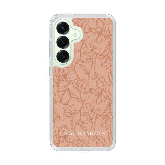Slim Protection Case［ LAGUNAMOON - FlowerPattern - Orange ］