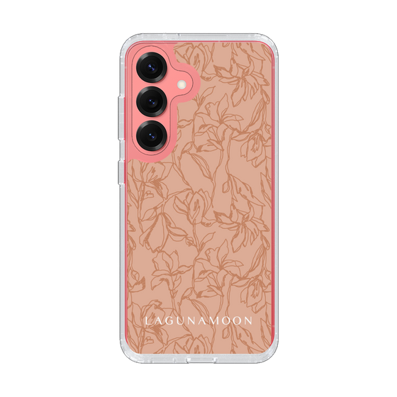 Slim Protection Case［ LAGUNAMOON - FlowerPattern - Orange ］