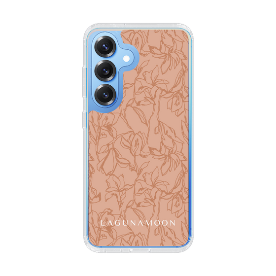 Slim Protection Case［ LAGUNAMOON - FlowerPattern - Orange ］