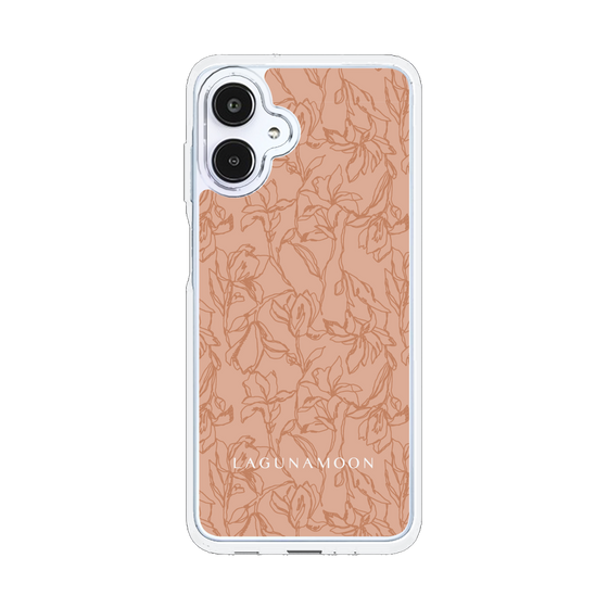 Slim Protection Case［ LAGUNAMOON - FlowerPattern - Orange ］