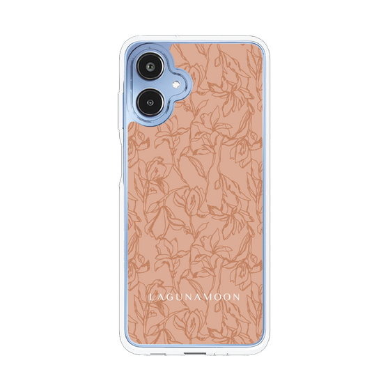 Slim Protection Case［ LAGUNAMOON - FlowerPattern - Orange ］