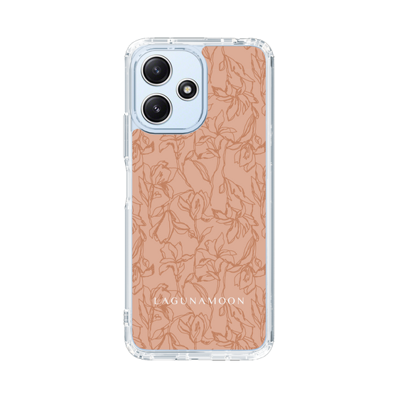 Slim Protection Case［ LAGUNAMOON - FlowerPattern - Orange ］
