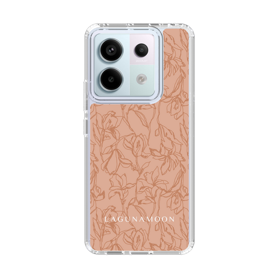 Slim Protection Case［ LAGUNAMOON - FlowerPattern - Orange ］
