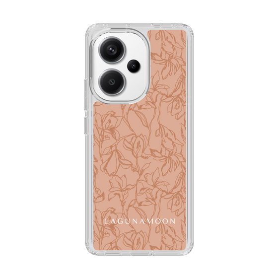 Slim Protection Case［ LAGUNAMOON - FlowerPattern - Orange ］