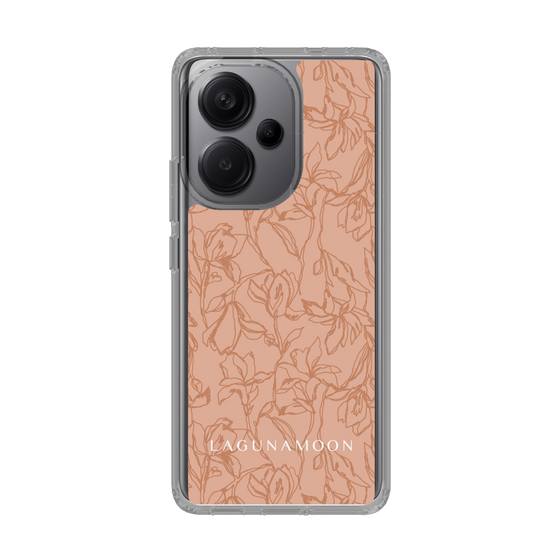 Slim Protection Case［ LAGUNAMOON - FlowerPattern - Orange ］