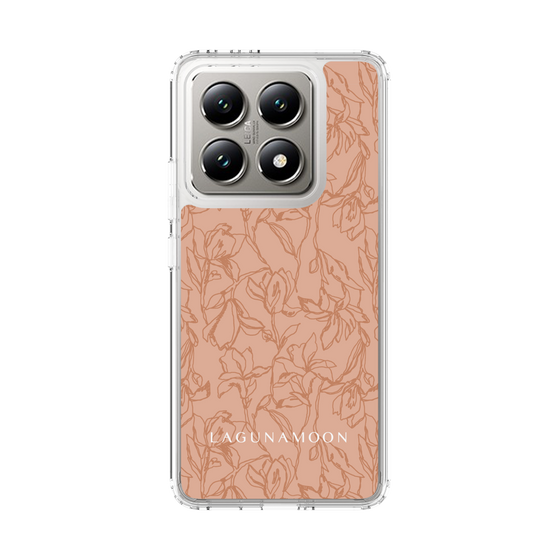 Slim Protection Case［ LAGUNAMOON - FlowerPattern - Orange ］