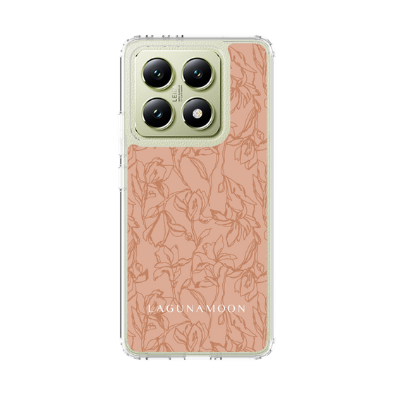 Slim Protection Case［ LAGUNAMOON - FlowerPattern - Orange ］