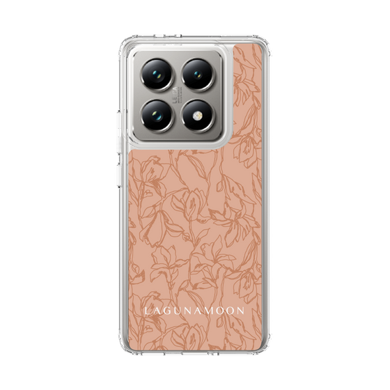 Slim Protection Case［ LAGUNAMOON - FlowerPattern - Orange ］
