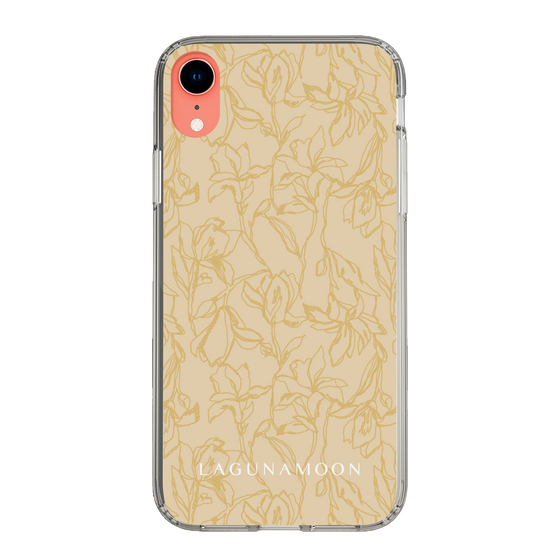 Slim Protection Case［ LAGUNAMOON - FlowerPattern - Yellow ］