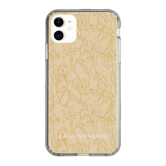 Slim Protection Case［ LAGUNAMOON - FlowerPattern - Yellow ］