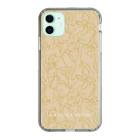Slim Protection Case［ LAGUNAMOON - FlowerPattern - Yellow ］