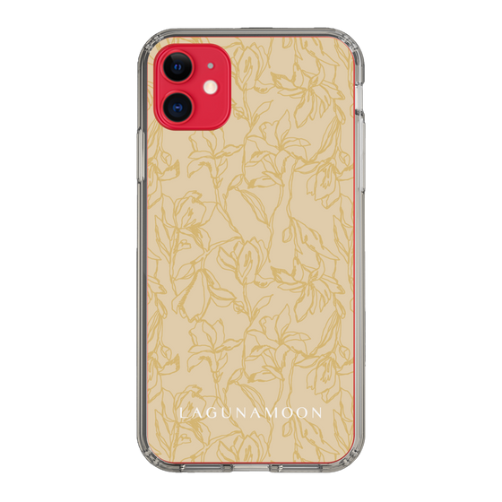 Slim Protection Case［ LAGUNAMOON - FlowerPattern - Yellow ］