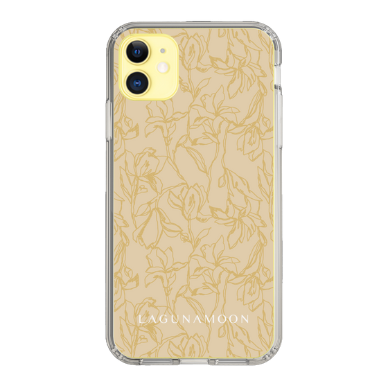 Slim Protection Case［ LAGUNAMOON - FlowerPattern - Yellow ］