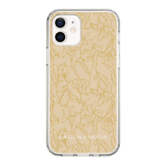 Slim Protection Case［ LAGUNAMOON - FlowerPattern - Yellow ］