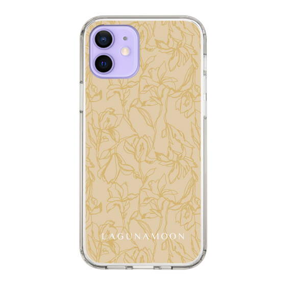 Slim Protection Case［ LAGUNAMOON - FlowerPattern - Yellow ］