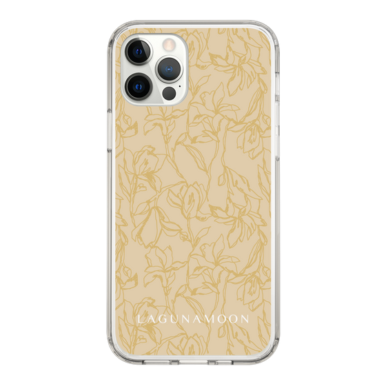 Slim Protection Case［ LAGUNAMOON - FlowerPattern - Yellow ］