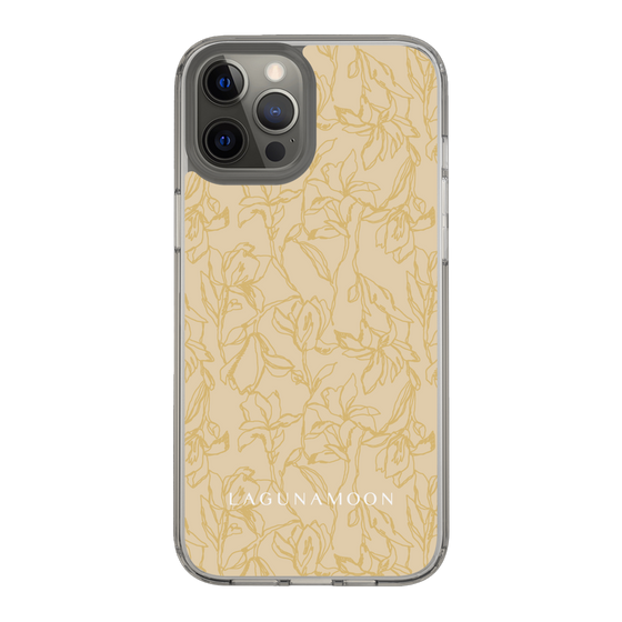 Slim Protection Case［ LAGUNAMOON - FlowerPattern - Yellow ］