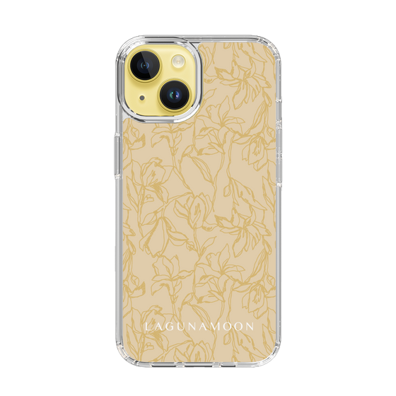Slim Protection Case［ LAGUNAMOON - FlowerPattern - Yellow ］