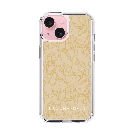 Slim Protection Case［ LAGUNAMOON - FlowerPattern - Yellow ］
