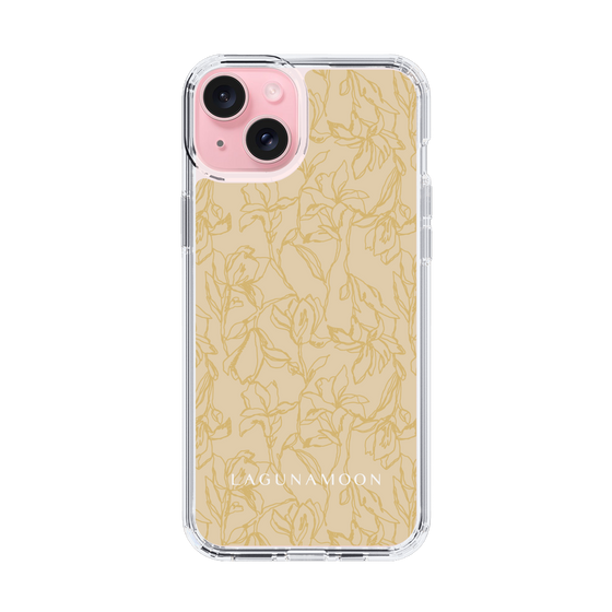 Slim Protection Case［ LAGUNAMOON - FlowerPattern - Yellow ］