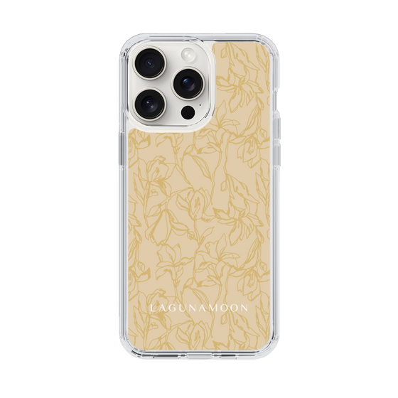 Slim Protection Case［ LAGUNAMOON - FlowerPattern - Yellow ］