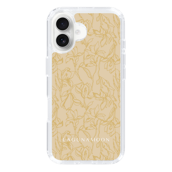 Slim Protection Case［ LAGUNAMOON - FlowerPattern - Yellow ］