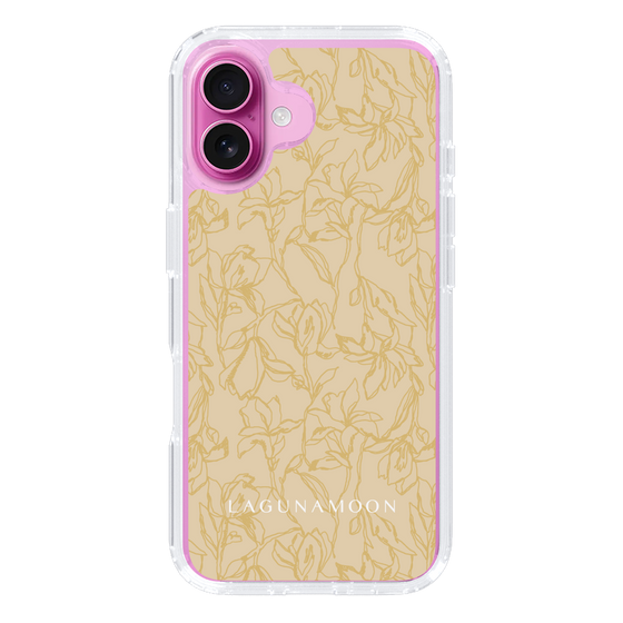 Slim Protection Case［ LAGUNAMOON - FlowerPattern - Yellow ］