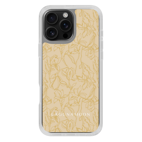 Slim Protection Case［ LAGUNAMOON - FlowerPattern - Yellow ］