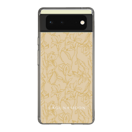 Slim Protection Case［ LAGUNAMOON - FlowerPattern - Yellow ］