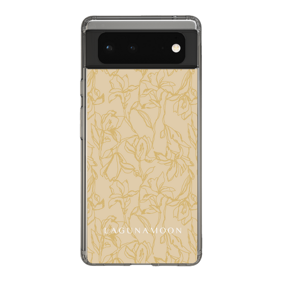 Slim Protection Case［ LAGUNAMOON - FlowerPattern - Yellow ］