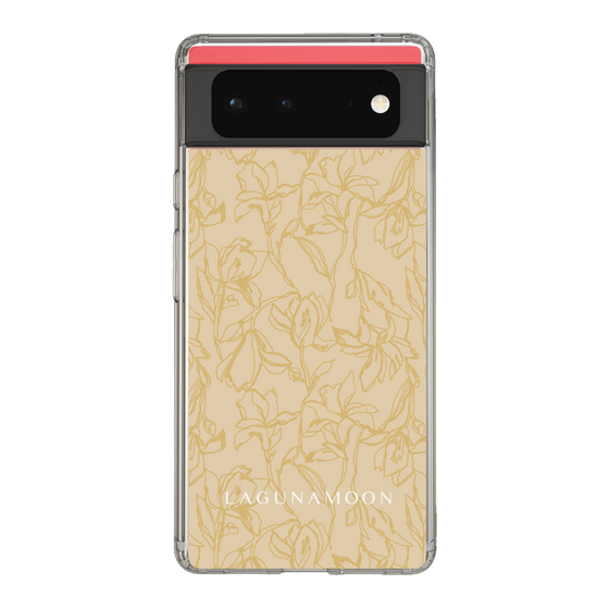 Slim Protection Case［ LAGUNAMOON - FlowerPattern - Yellow ］