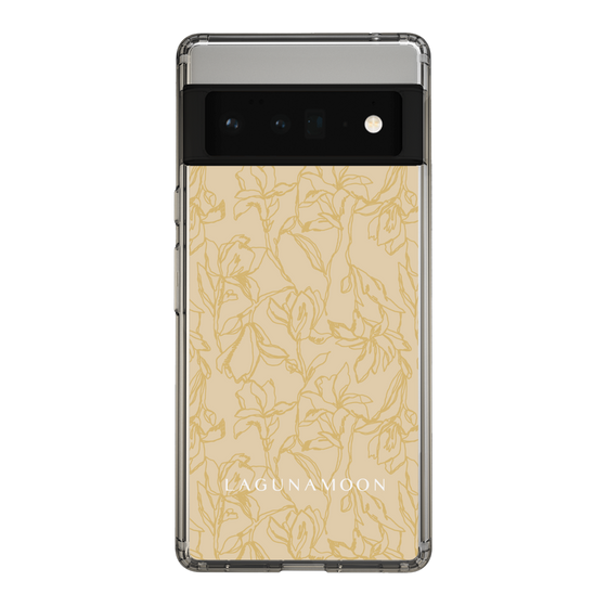 Slim Protection Case［ LAGUNAMOON - FlowerPattern - Yellow ］