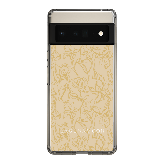 Slim Protection Case［ LAGUNAMOON - FlowerPattern - Yellow ］