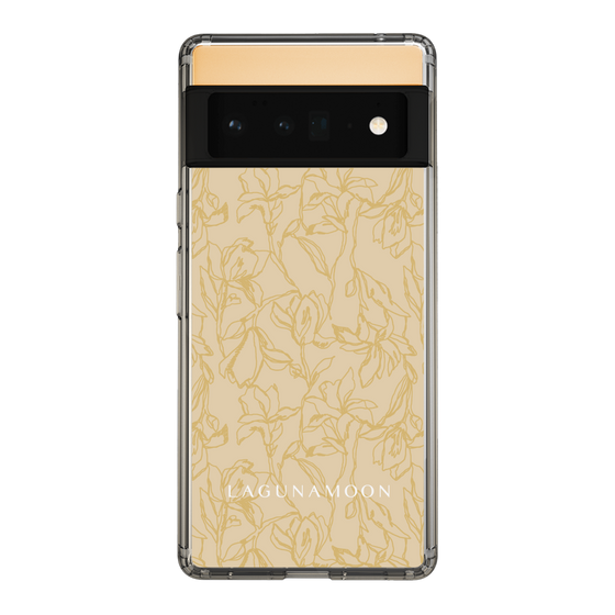 Slim Protection Case［ LAGUNAMOON - FlowerPattern - Yellow ］